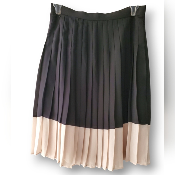 Ann Taylor Dresses & Skirts - Ann Taylor NWT Pleated Black/Tan skirt, size 0P